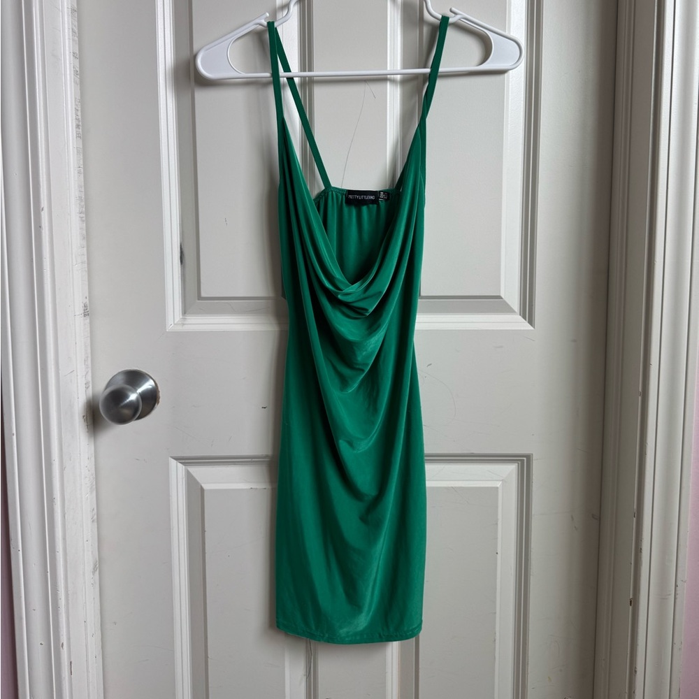 Green Draped Dress